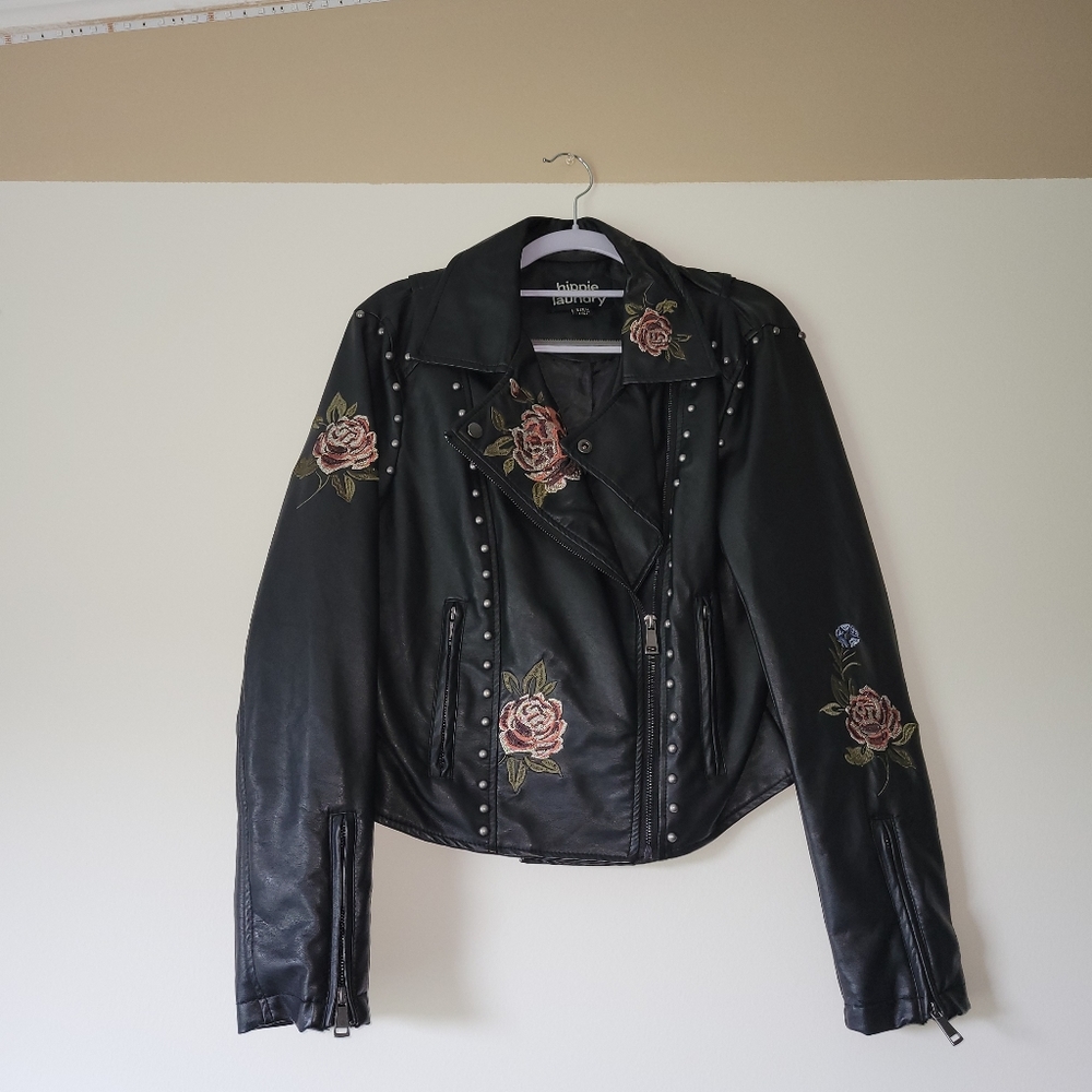 Faux Leather Jacket - Womans Medium